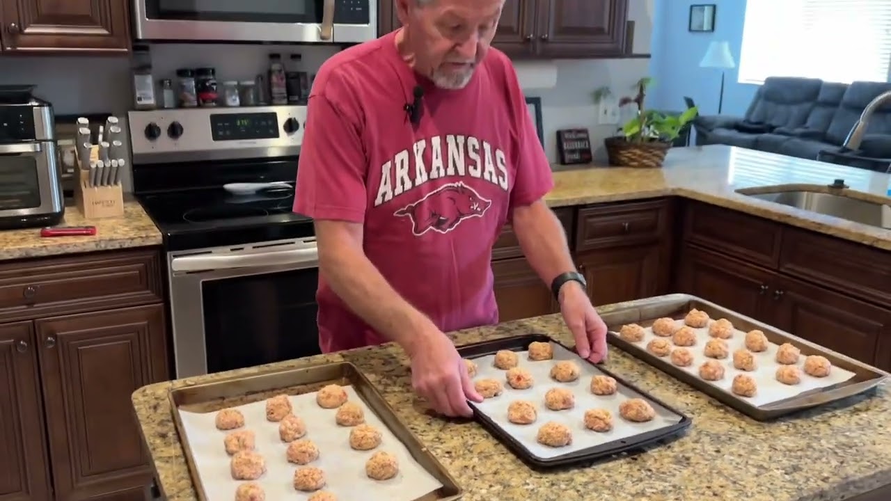 Cheddar Bay jalapeño sausage balls!! great Superbowl appetizer!.
