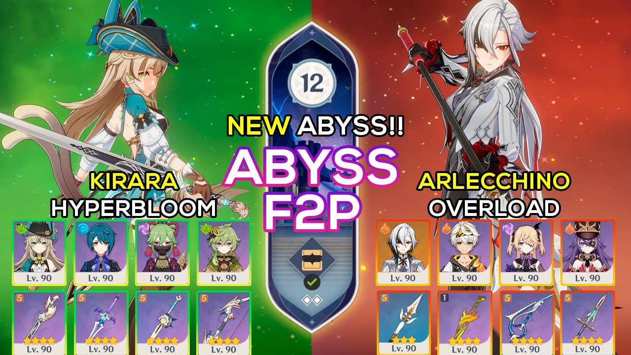 [F2P] C0 Arlecchino Overload & C6 Kirara Hyperbloom | NEW Spiral Abyss 6.1 | Genshin Impact