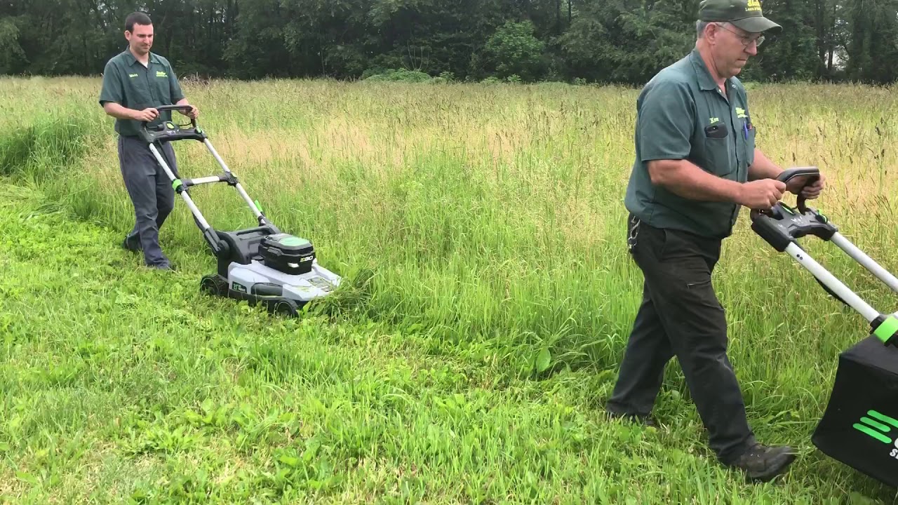 EGO SP Lawn Mowers Mowing Tall Grass
