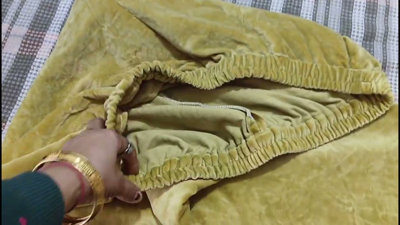कम कपड़े से वेलवेट प्लाजा स्टिचिंग/घर में पहनने का पजामा कैसे बनाएं