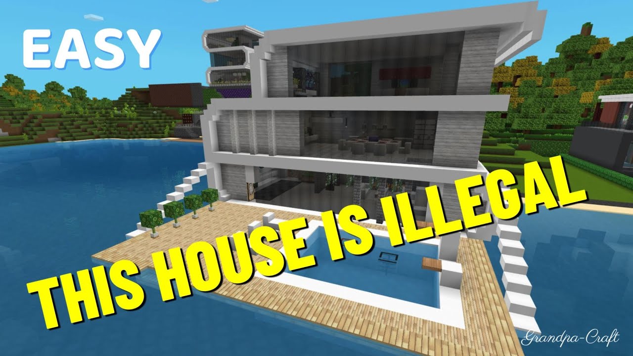 Я построил ИДЕАЛЬНЫЙ современный дом у воды в Minecraft…