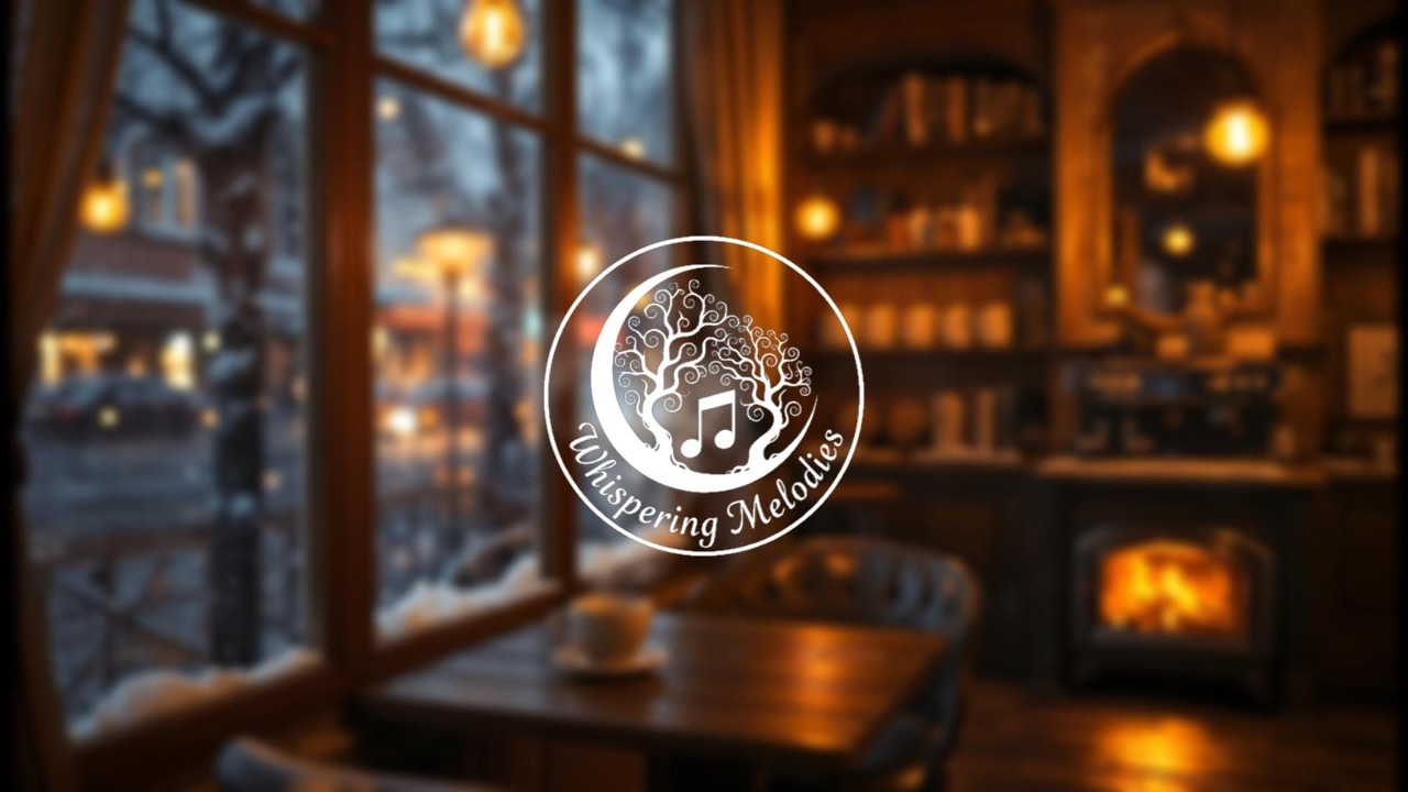 Calm Winter Coffee Shop | Relaxing Snowy Evening Ambient Music
