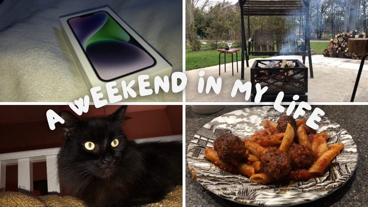 A weekend in my life vlog | New iPhone 14 Plus, Eating Pasta, Having a Bonfire