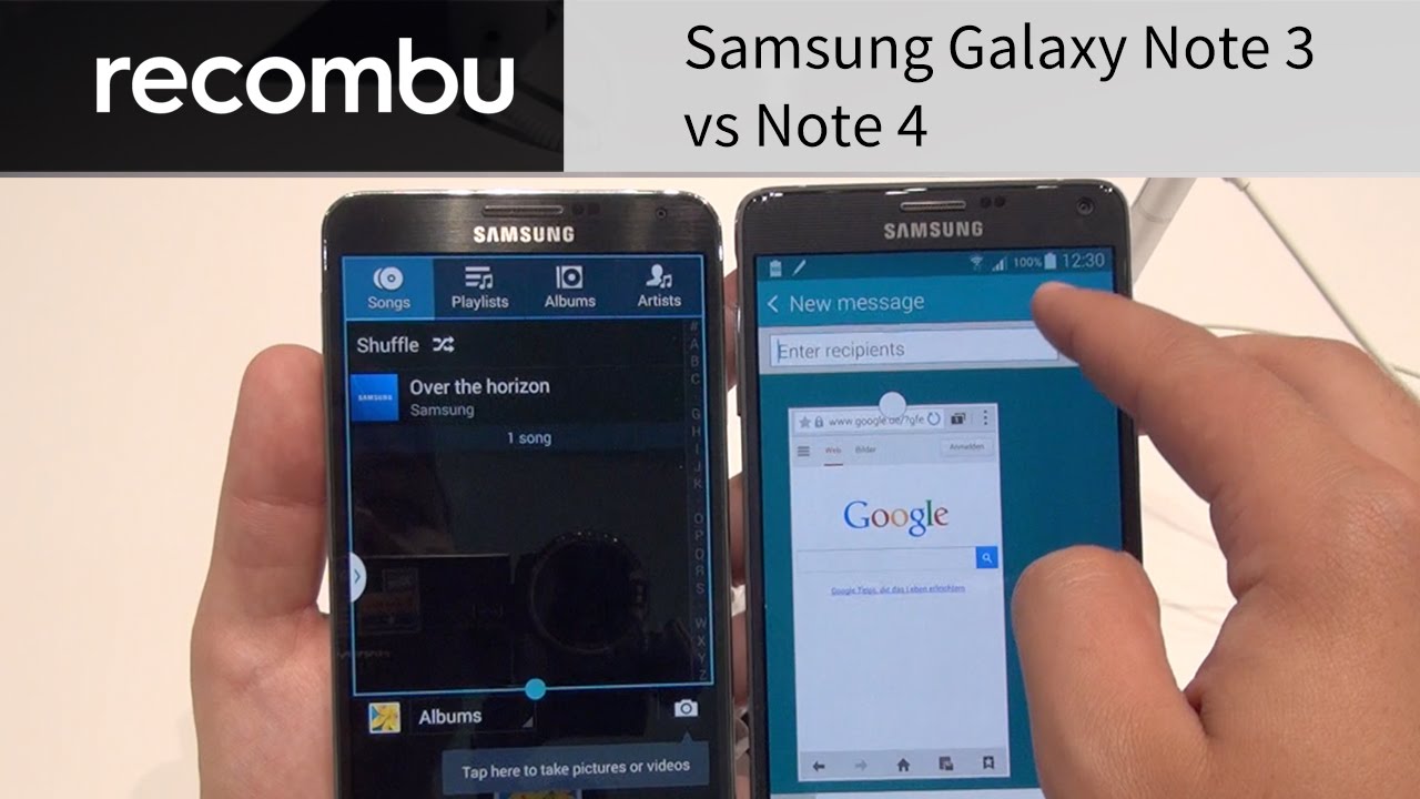 Samsung Galaxy Note 3 vs Samsung Galaxy Note 4 comparison
