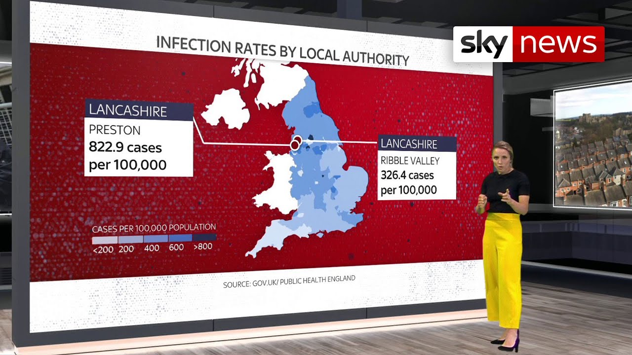 Which UK regions are most likely to face a COVID-19 lockdown?