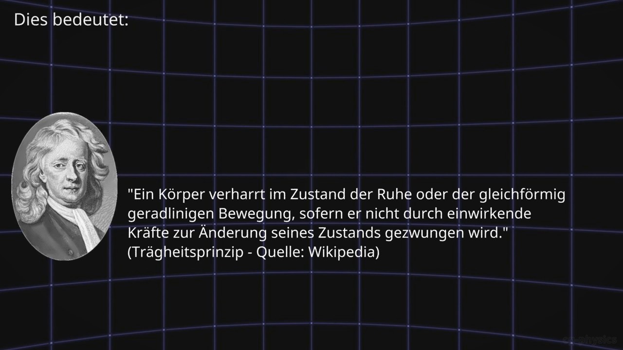 Isaac Newton - Das Trägheitsprinzip erklärt