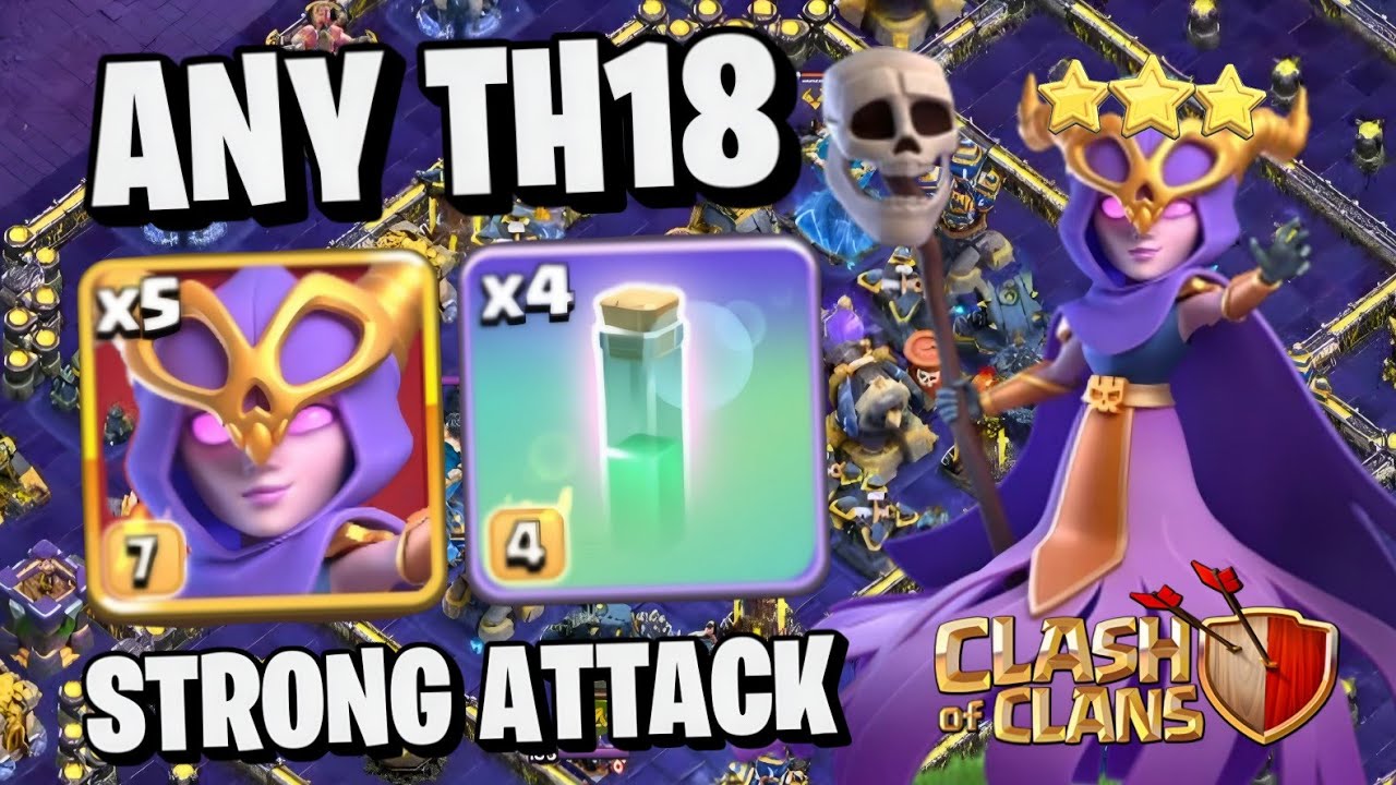Strong Th18 Super Witch Attack Strategy | 3 Star 5 Super Witch Attack