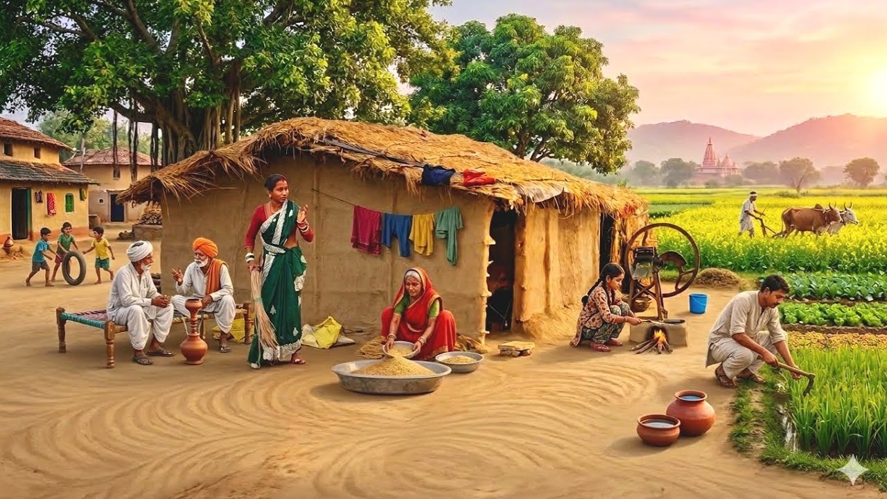 Simple Living, High Thinking: The Secret to a Happy Life in Rural India | Peaceful Morning Vibes