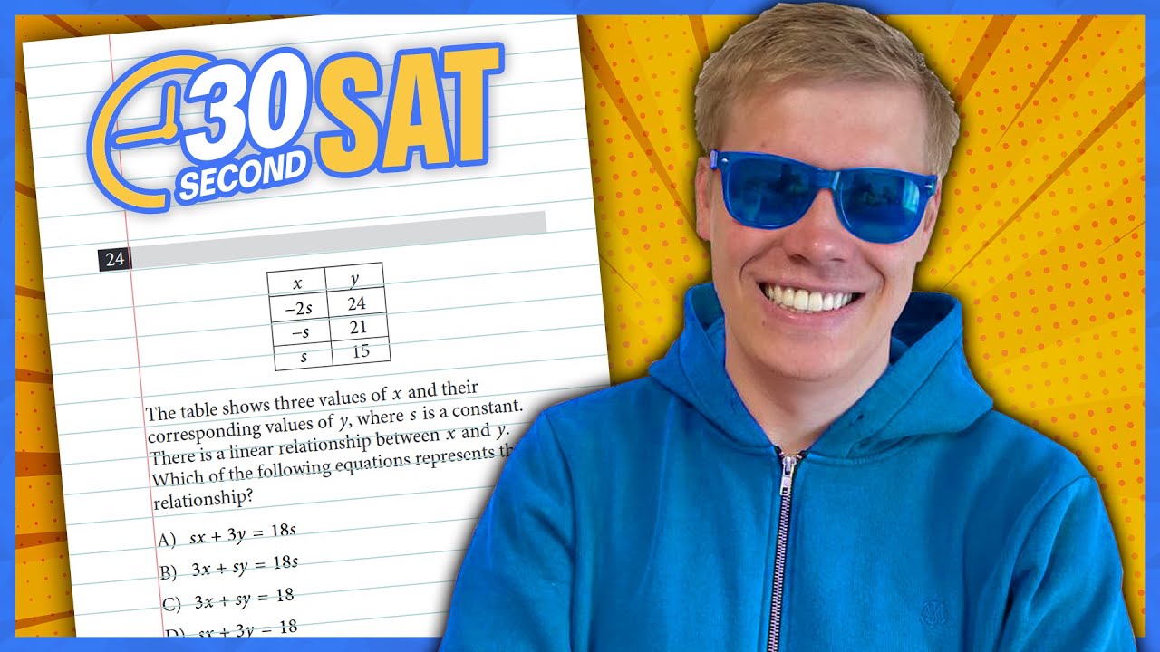 SAT | Test 7 Digital | Module 1 | Problem 24 - IN 30 SECONDS OR LESS