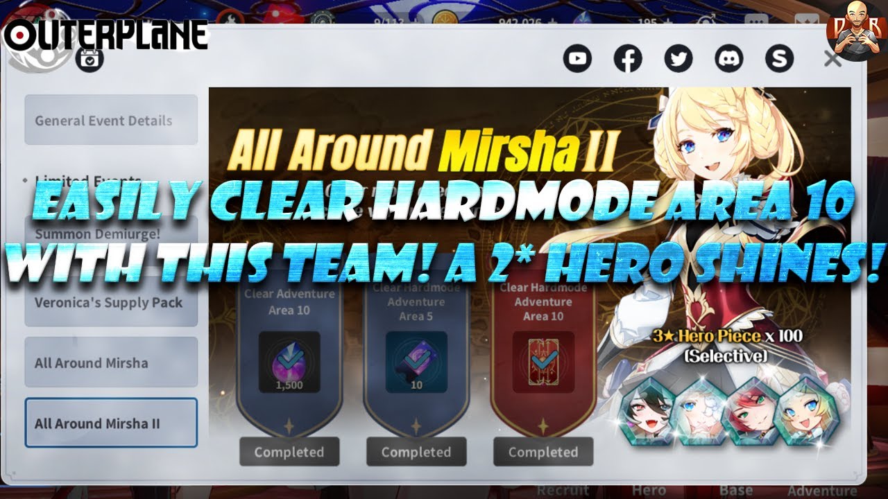 [Outerplane] - Easily complete Hard Mode Story with this team! Get that free 3* unit!