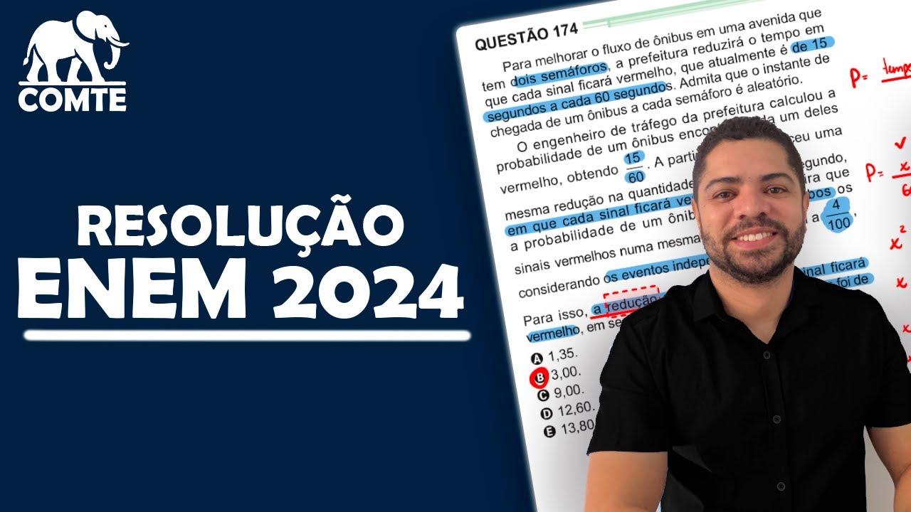 Questão 174 | Prova Verde ENEM 2024 | Para melhorar o fluxo de ônibus em uma avenida que tem dois