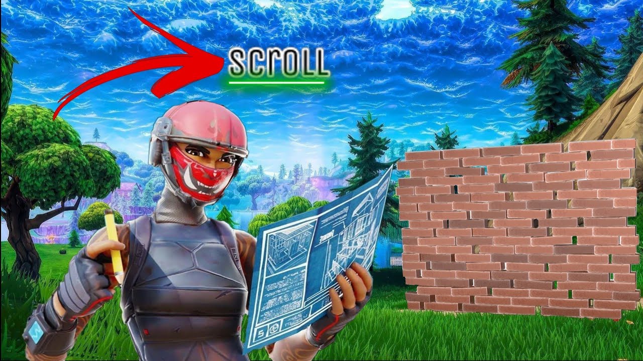 Как сделать scroll в фортнайт?