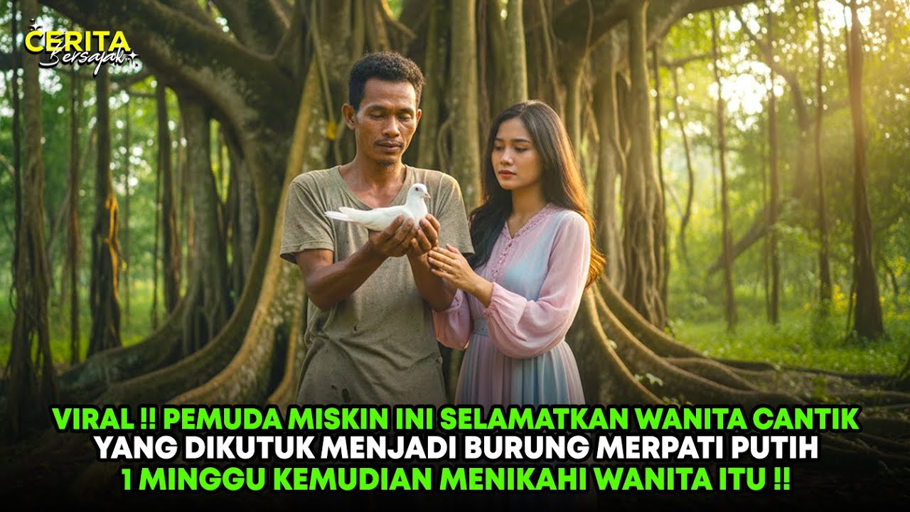 VIRAL !! PEMUDA MISKIN SELAMATKAN WANITA YANG DIKUTUK JADI BURUNG MERPATI PUTIH DAN MENIKAHINYA