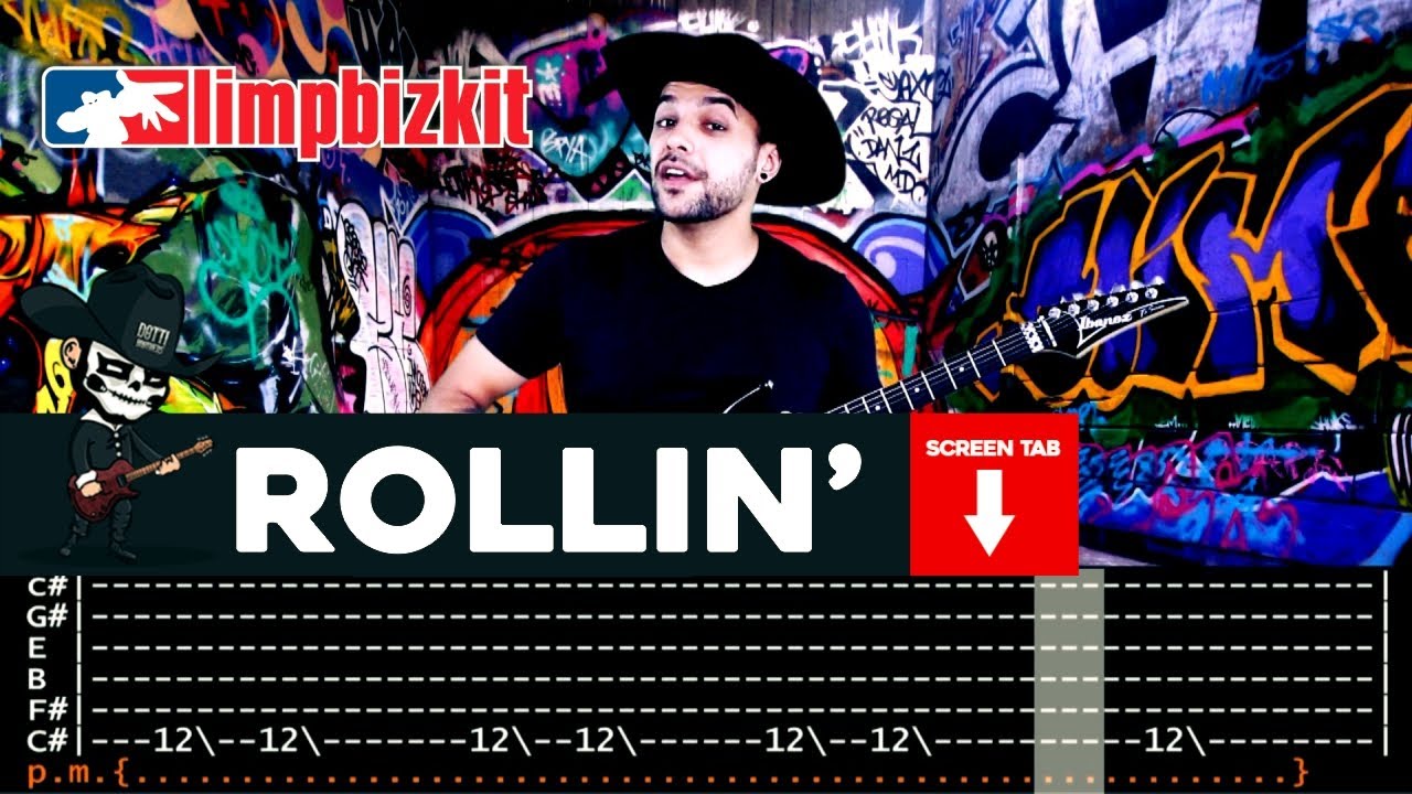 【LIMP BIZKIT】[ Rollin' ] cover by Masuka | LESSON | GUITAR TAB