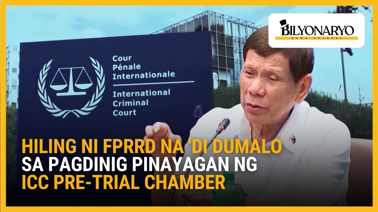 ICC Pre-Trial Chamber, pinayagan si FPRRD na lumiban sa kaniyang 'confirmation of charges' hearing