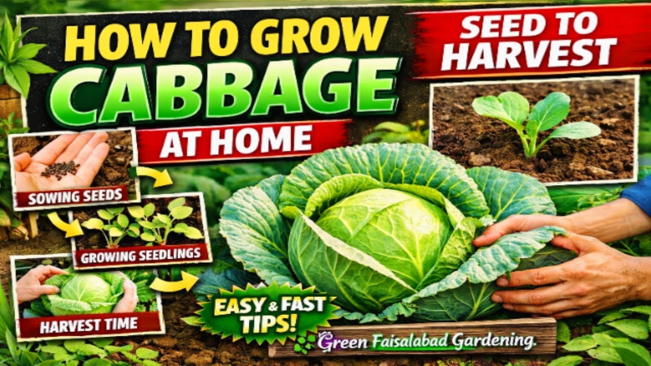 Cabbage Kaise Ugayein Ghar Par | How To Grow Cabbage At Home | Seed To Harvest