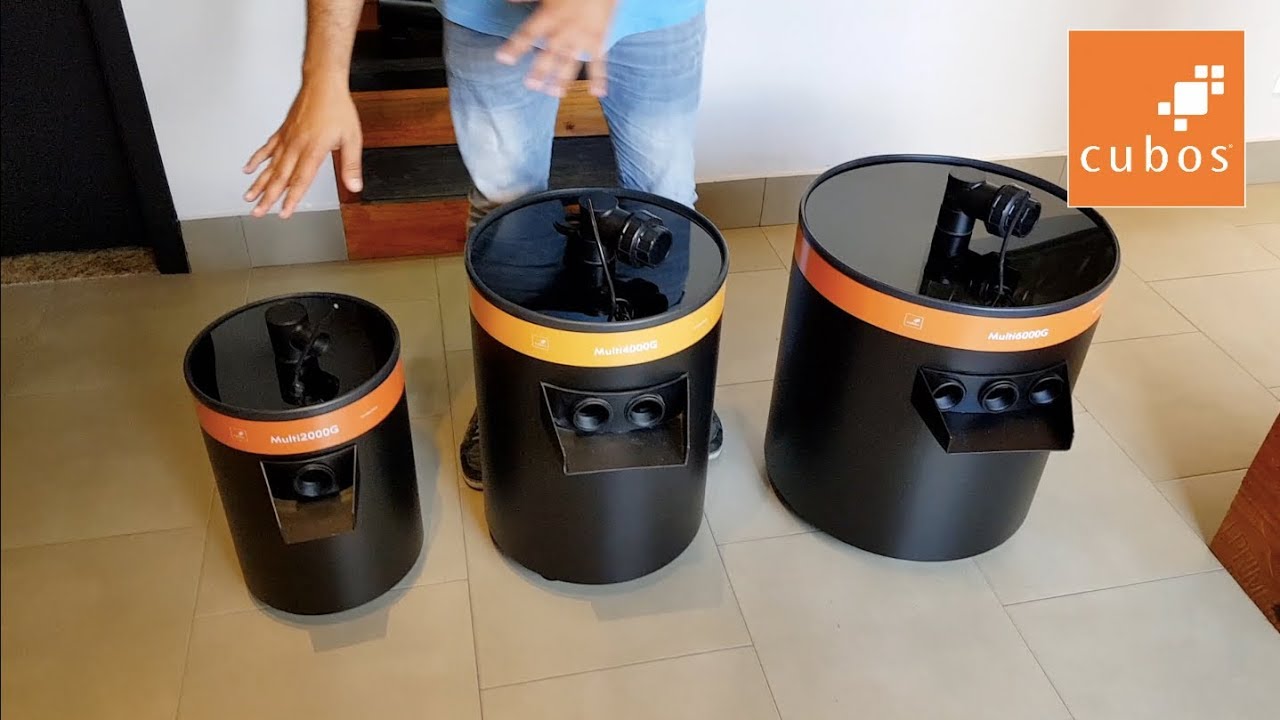 Filtro biológico para lago ornamental. Fácil instalação e alta eficiência.