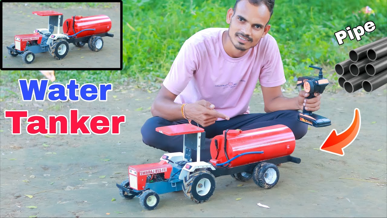 How To Make Water Tanker For Rc Tractor || Rc Tractor Ke Liye Banaen Water Tanker