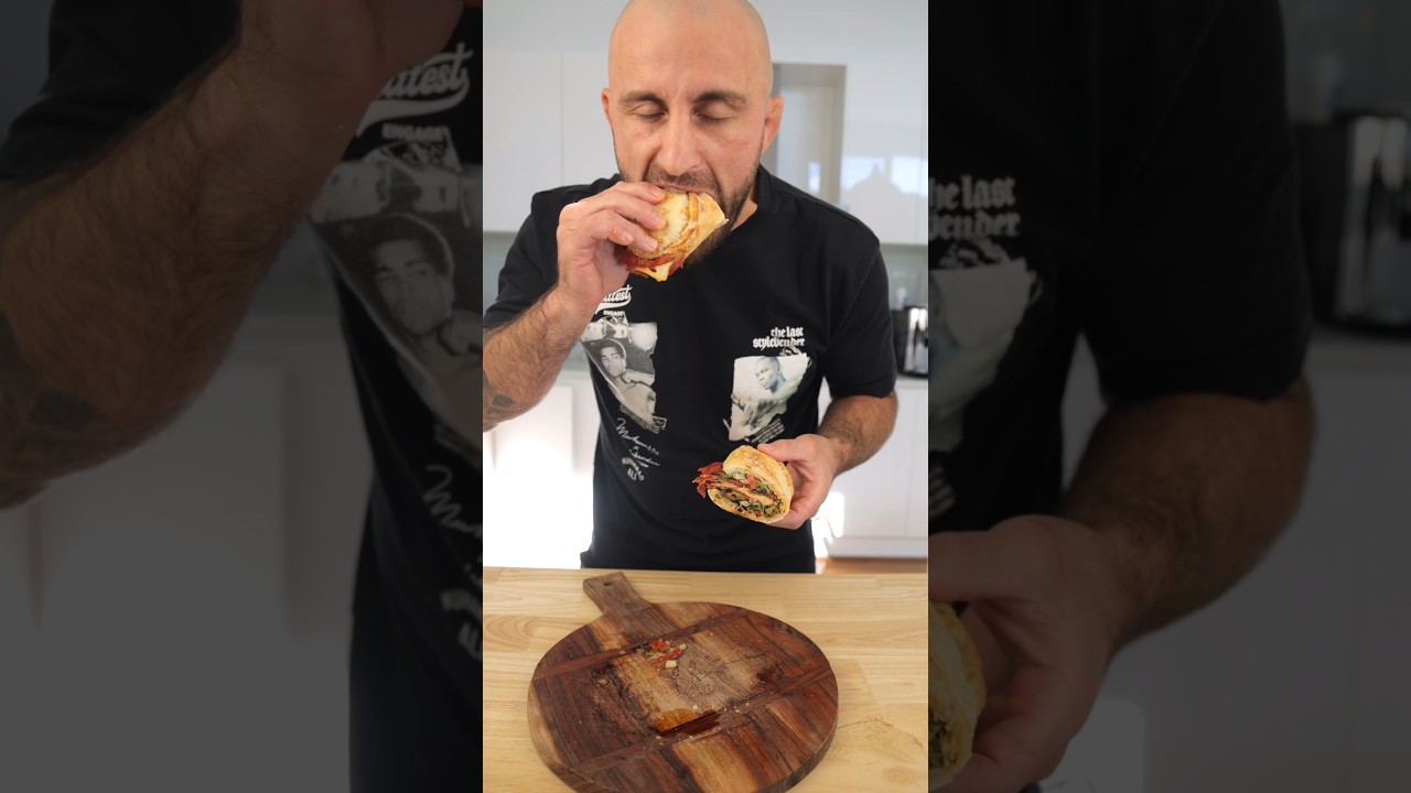Spicy sandwich with some Dustin Poirier hot sauce! 🔥