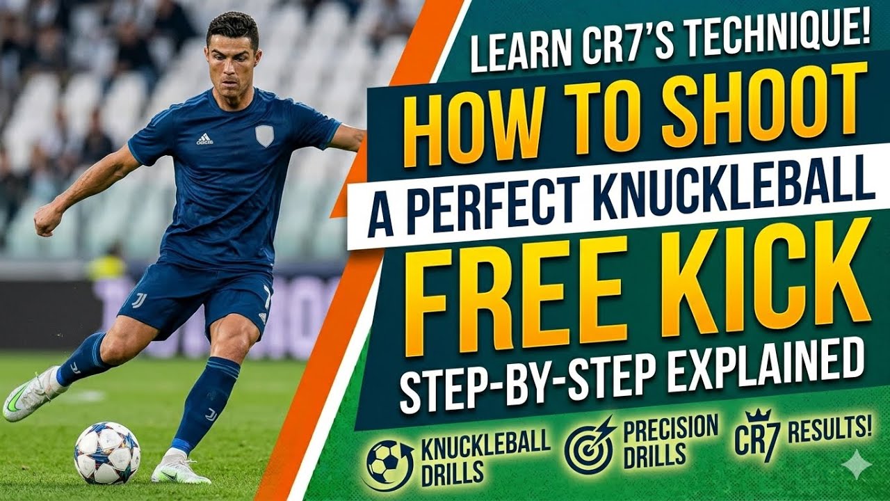 How to Shoot a PERFECT Knuckleball Free Kick (Learn CR7's Technique)