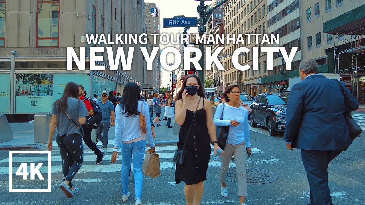 [Full Version] NEW YORK CITY - 42nd Street, Bryant Park, 34th Street, Garment District, Manhattan 4K