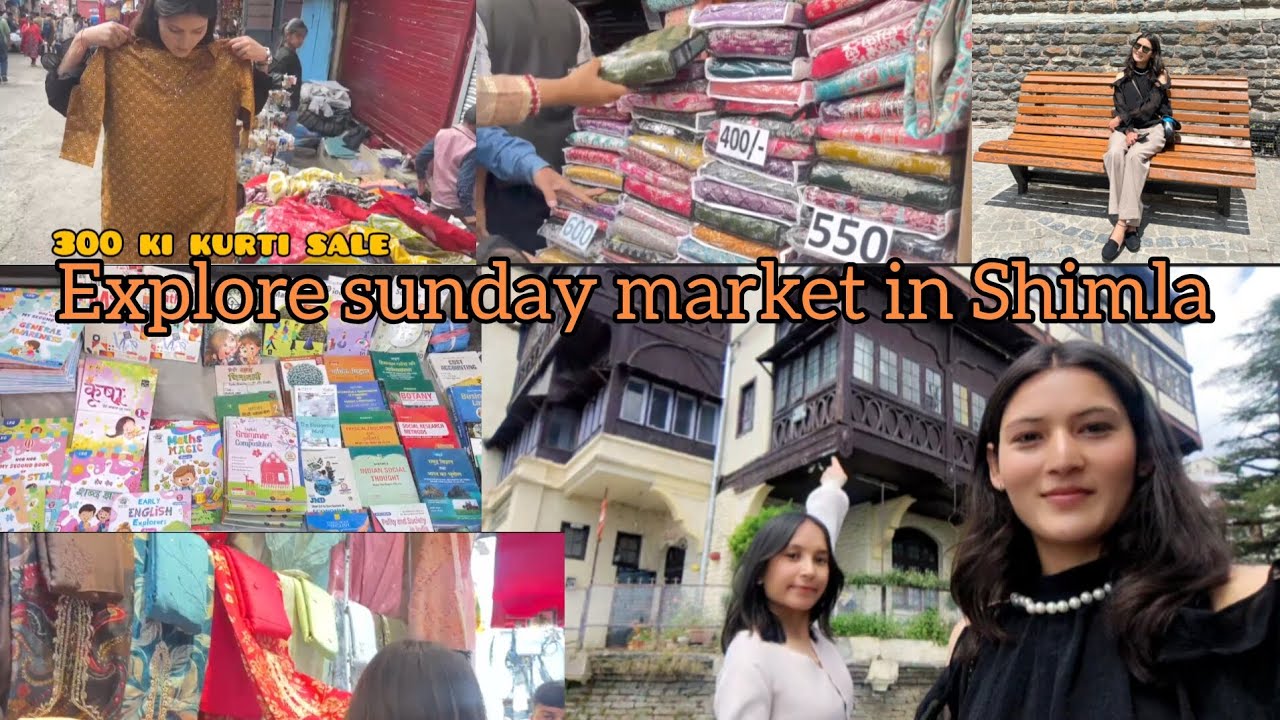 इतने सस्ते कपड़े वो भी शिमला में🫨|| Explore sunday market in Shimla #sundaymarket #shimla #vlog