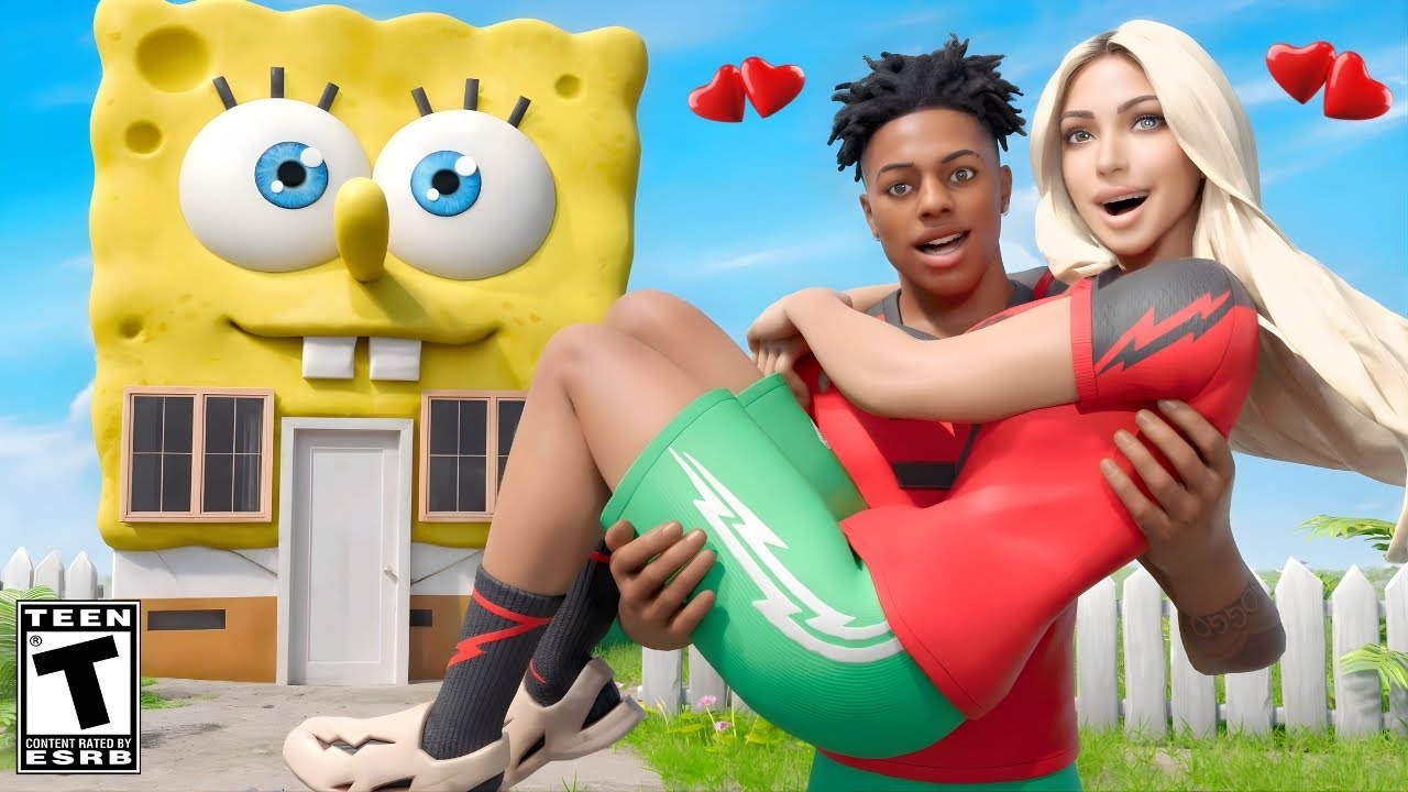 SpongeBob SquarePants BUYS his FIRST HOUSE.. Fortnite Movie