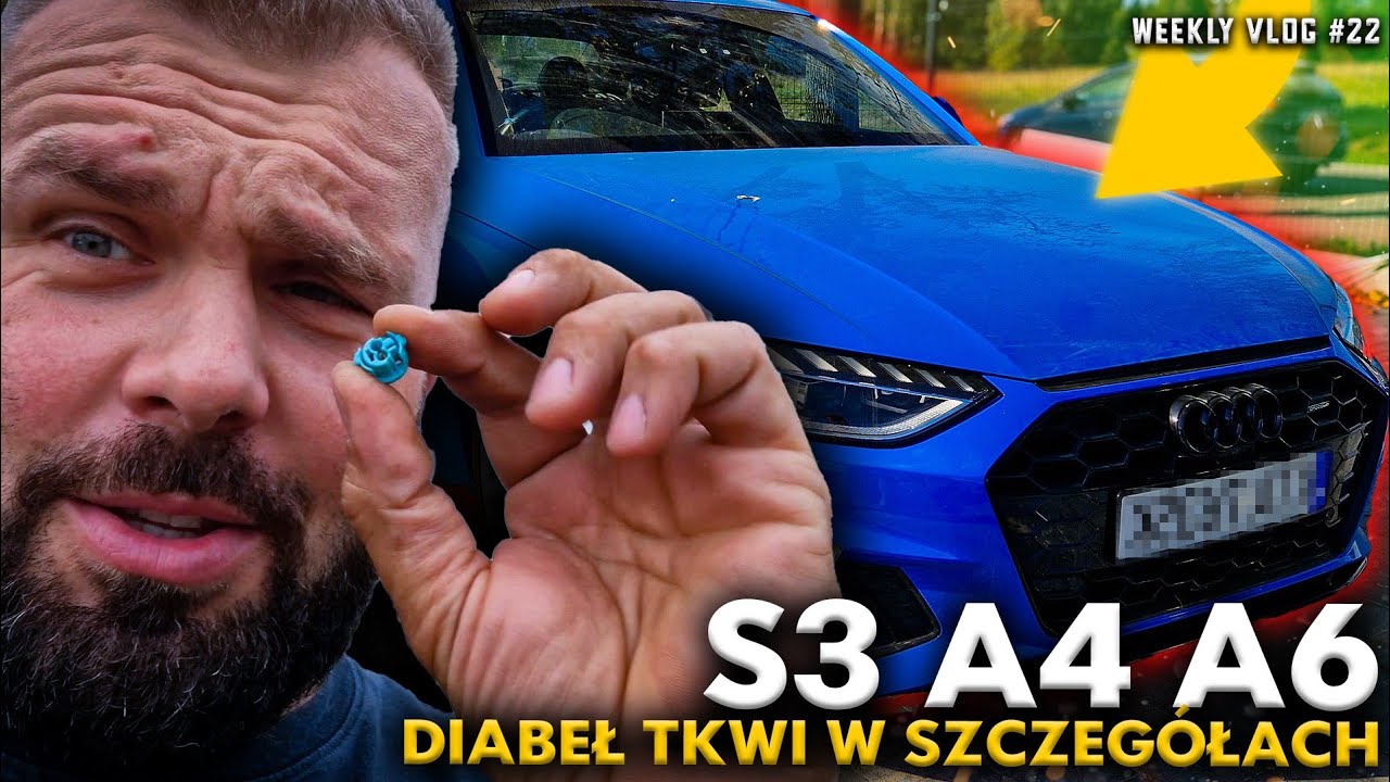 WEEKLY VLOG #22 S3 8V WIAZKA PRAWEGO KOLA, A4 B9 BRAKUJĄCE ELEMENTY MXB, A6 C7 NAPRAWA DROGOWYCH