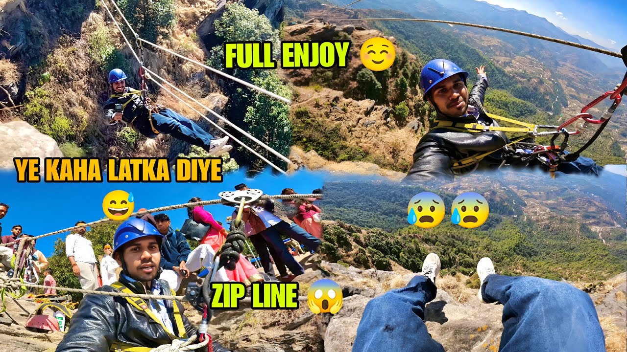 FIRST TIME ZIP LINE KI 😱 MAZA AA GAYA 😊YE KAHA LATKA DIYE 😅 