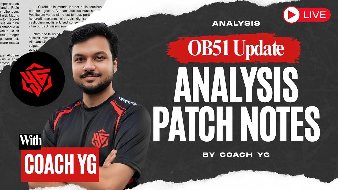 OB51 PATCH NOTES EXCLUSIVE ANALYSIS || COACH YG IS LIVE !! #OB51 #freefire #freefirelive