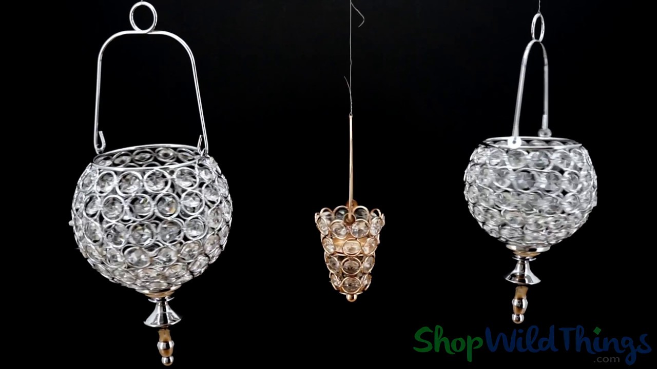 Prestige Real Crystal Beaded Hanging Candle Holders - ShopWildThings