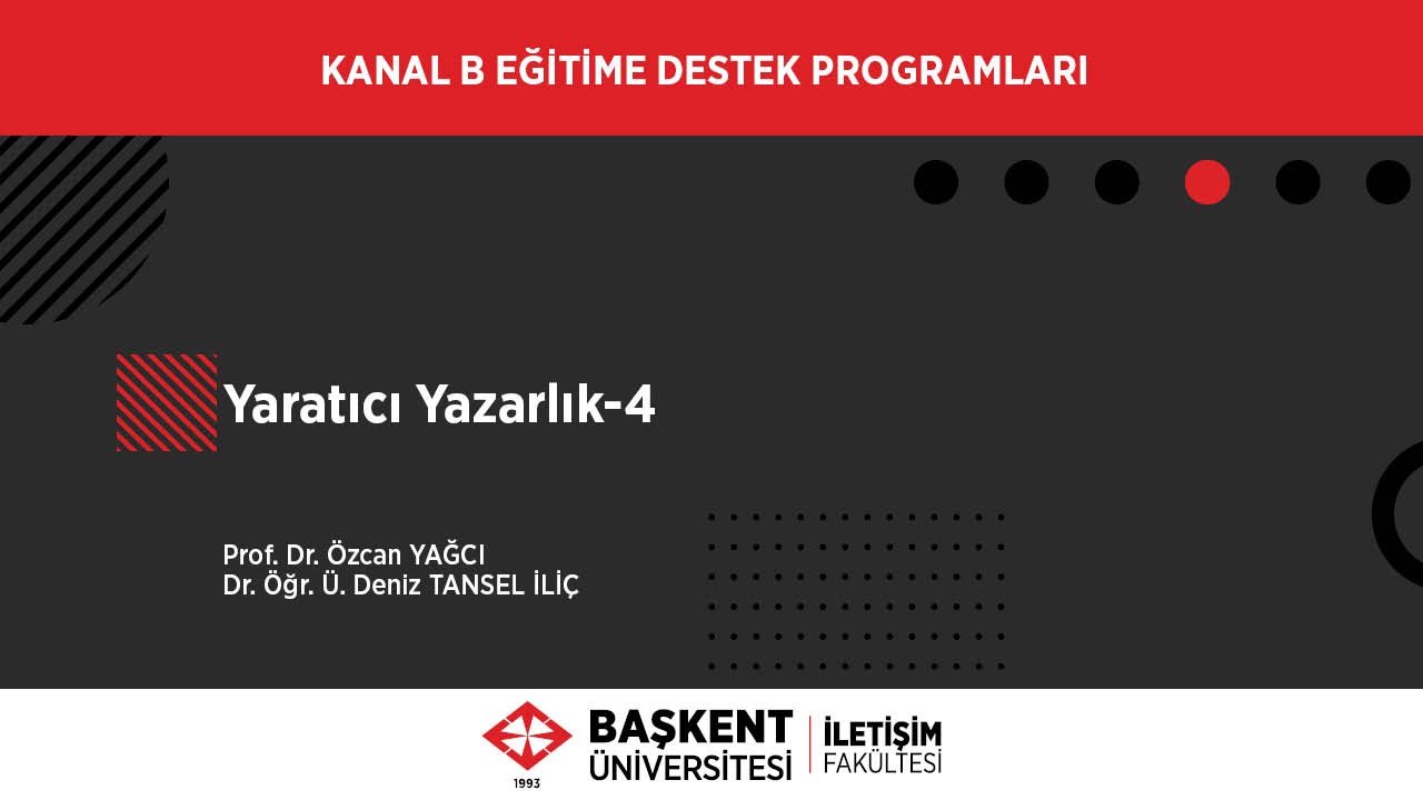 Kanal B Eğitime Destek Programları - Yaratıcı Yazarlık 4