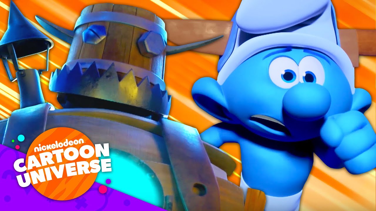Smurfs Halloween ROBOT Costume Goes Wrong! 🤖🎃 | @Nicktoons