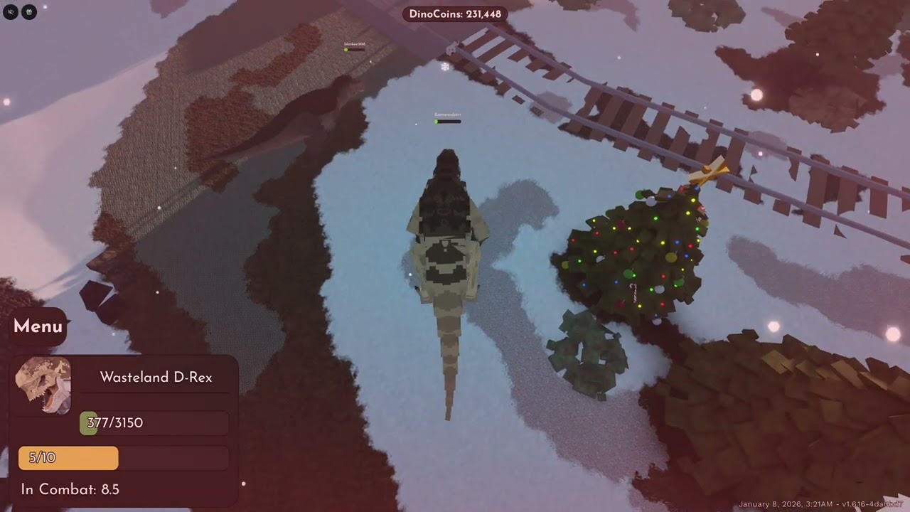 playing with d_rex in Jurassic Blocky
