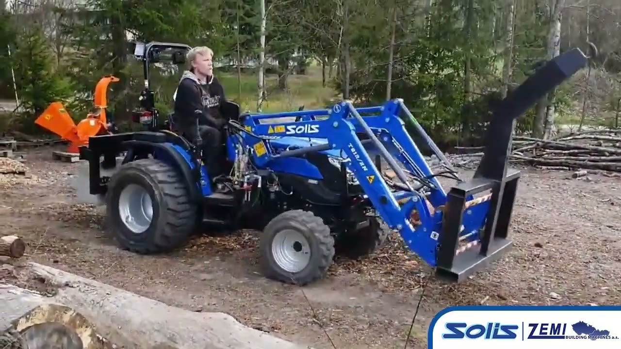 Traktor Solis 26/6+2 - zpracování dřeva