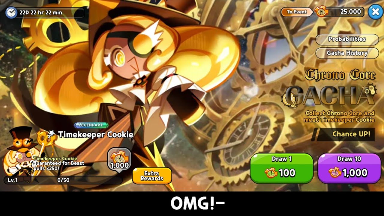 Doing some draws on the Timekeeper Cookie Gacha (Demo Update)