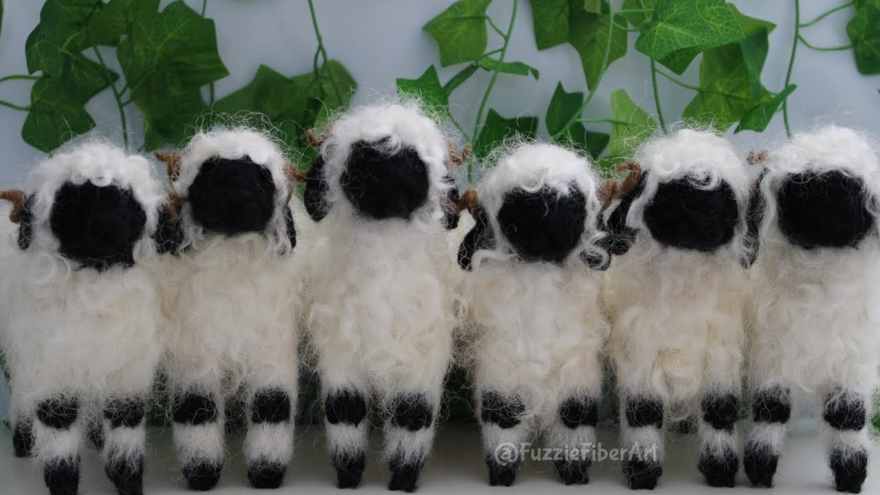 Needle Felt Valais Blacknose (Part 3- top coat, ears and horns)