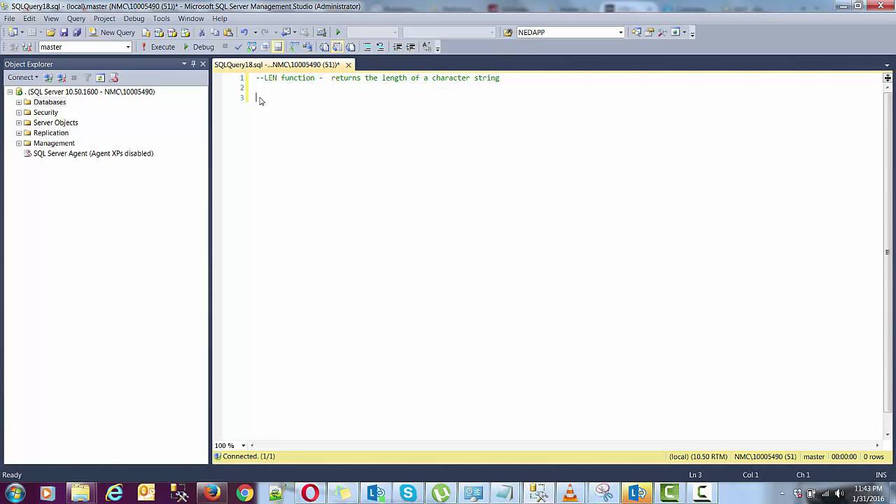 SQL Server - LEN Function
