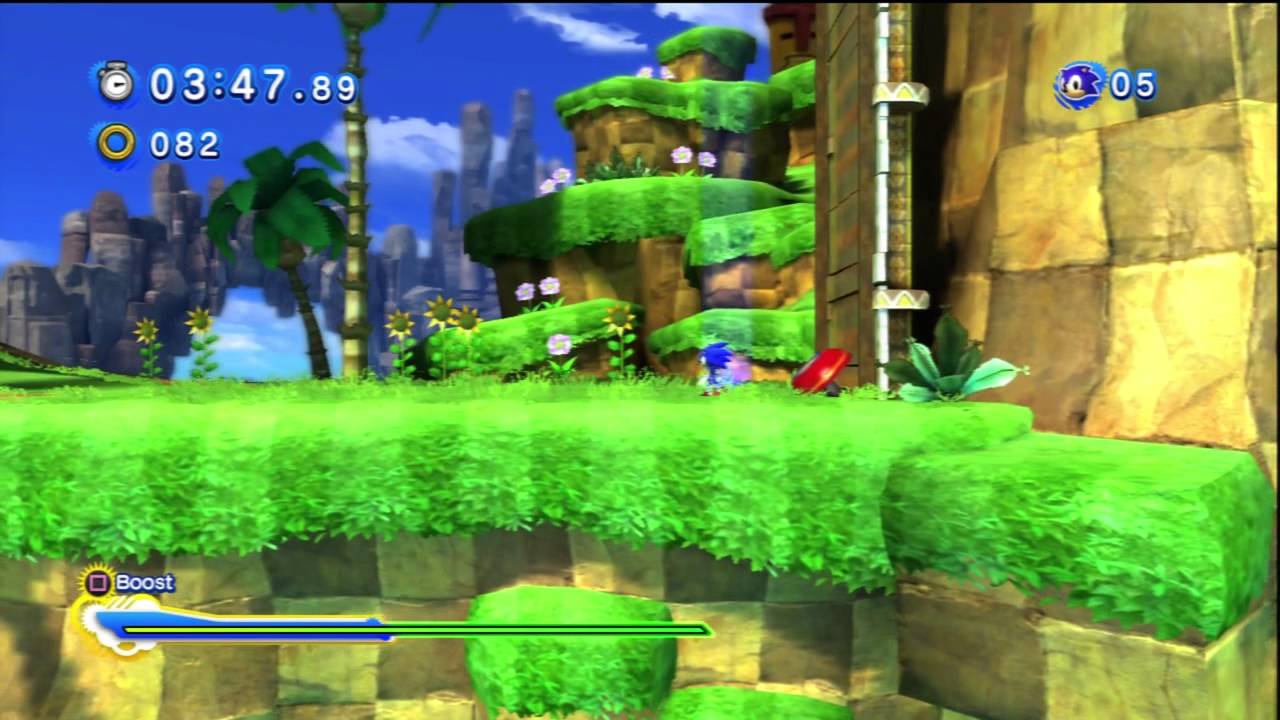 Sonic Generations Modern Green Hill Glitch: 3D in a 2D Area