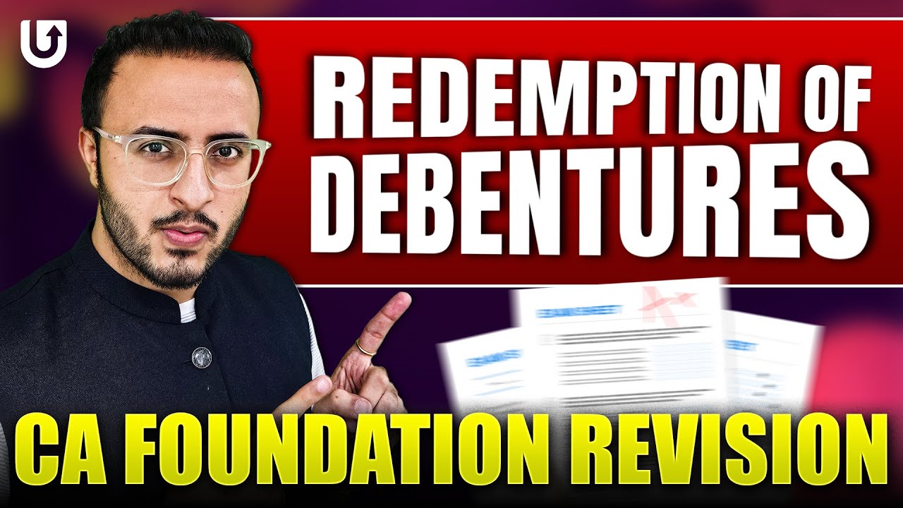 Redemption of Debentures | Ultimate Marathons | CA foundation | CA Tejas Suchak #cafoundation #icai