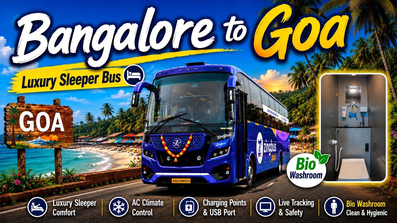 Bengaluru to Goa Bus Journey | Zingbus Plus AC Sleeper with Bio Washroom | Complete Review 2026