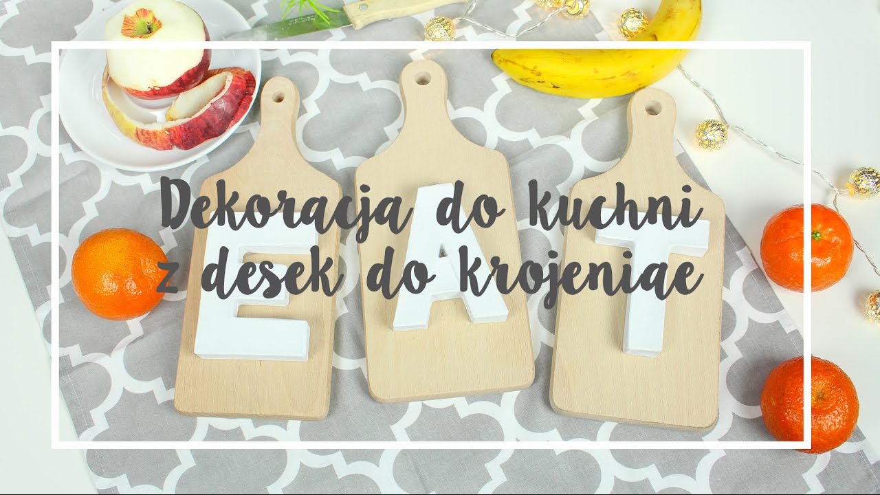 Dekoracja do kuchni z desek do krojenia
