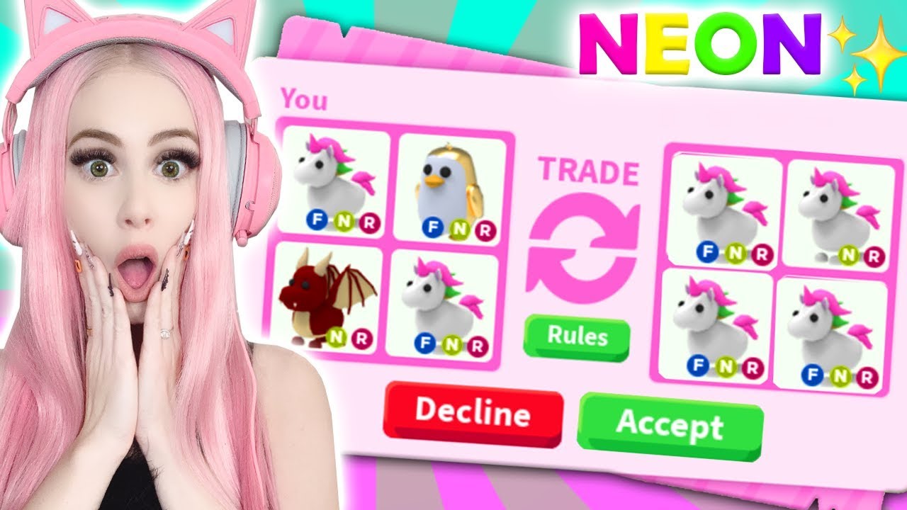 I ONLY Traded NEON PETS For 24 Hours In Adopt Me! Adopt Me Trading