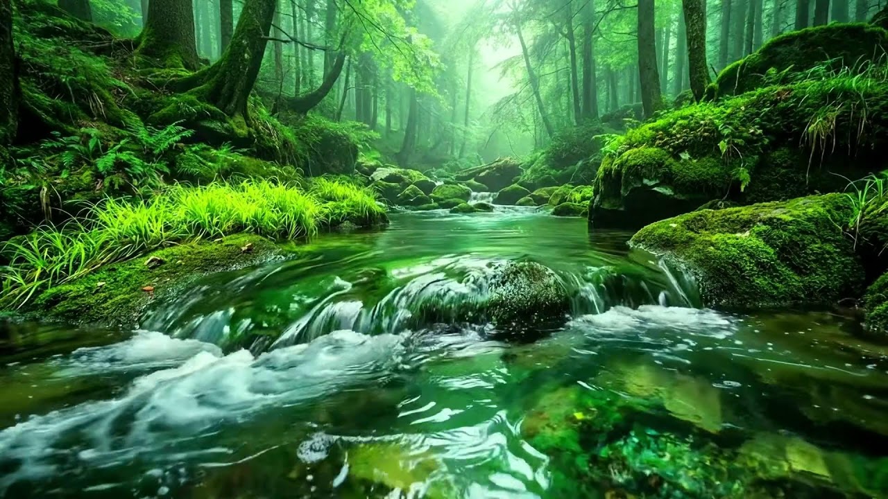 Birdsong and Flowing Stream in Forest, Peaceful Natural Sounds to Soothe the Soul, Ten Hours Long