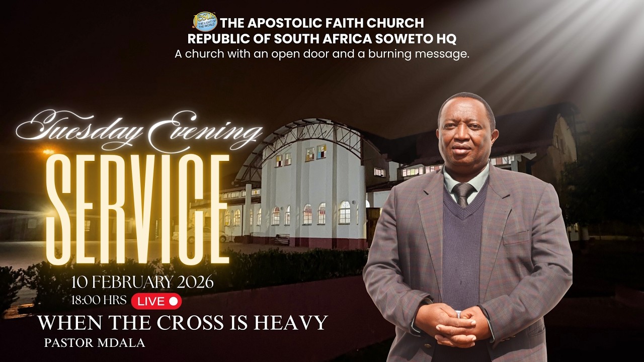TUESDAY EVENING SERVICE 10.02.2026 | PASTOR MDALA| WHEN THE CROSS IS HEAVY