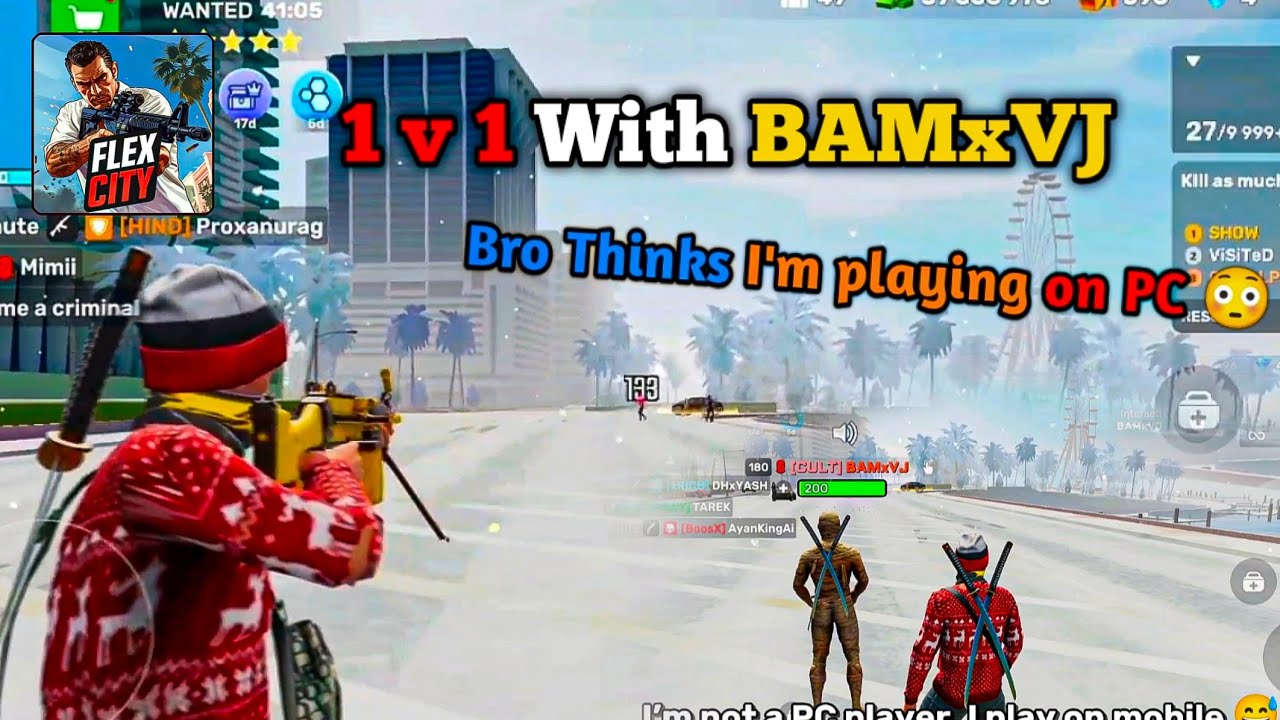 Flex City 1v1 Challenge 😎 | Bro Thinks I’m Playing on PC 😅 | ZYRO OP 🇮🇳