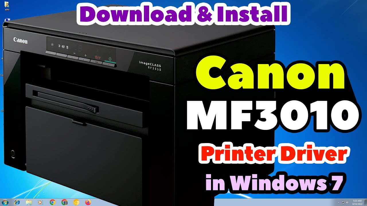 How to Download & Install Canon MF3010 Printer Drivers in Windows 7