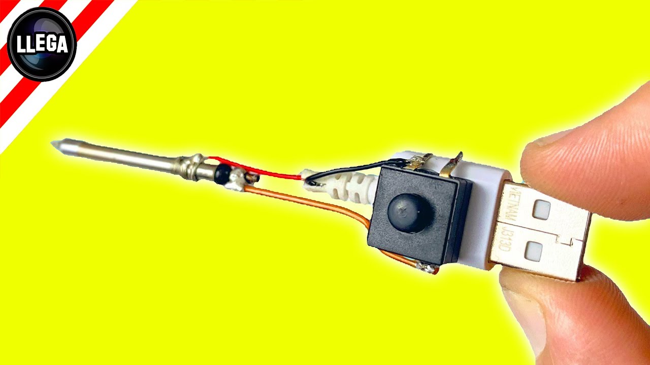 🔴 3LifeHacks⚠️Cómo Сделайте USB электрический паяльник или пирограф + универсальная вилка для