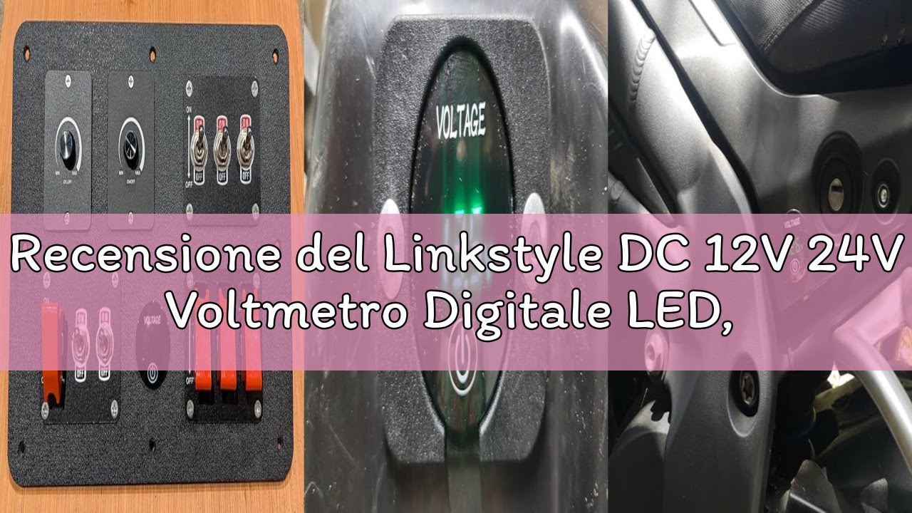 Recensione del Linkstyle DC 12V 24V Voltmetro Digitale LED, Impermeabile Voltmetro Auto con Protezio