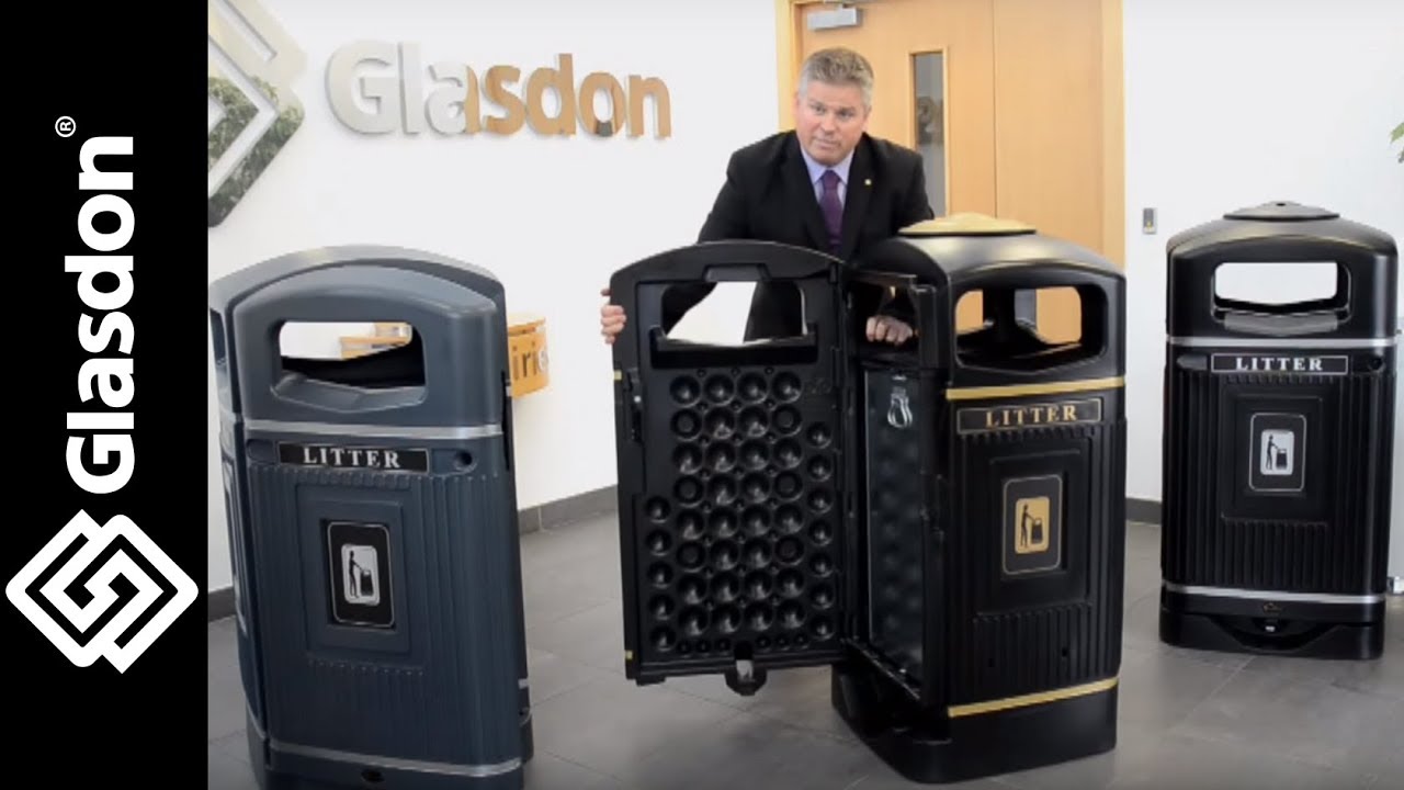 Glasdon International | product demonstration | Glasdon Jubilee™ 110 litter bin